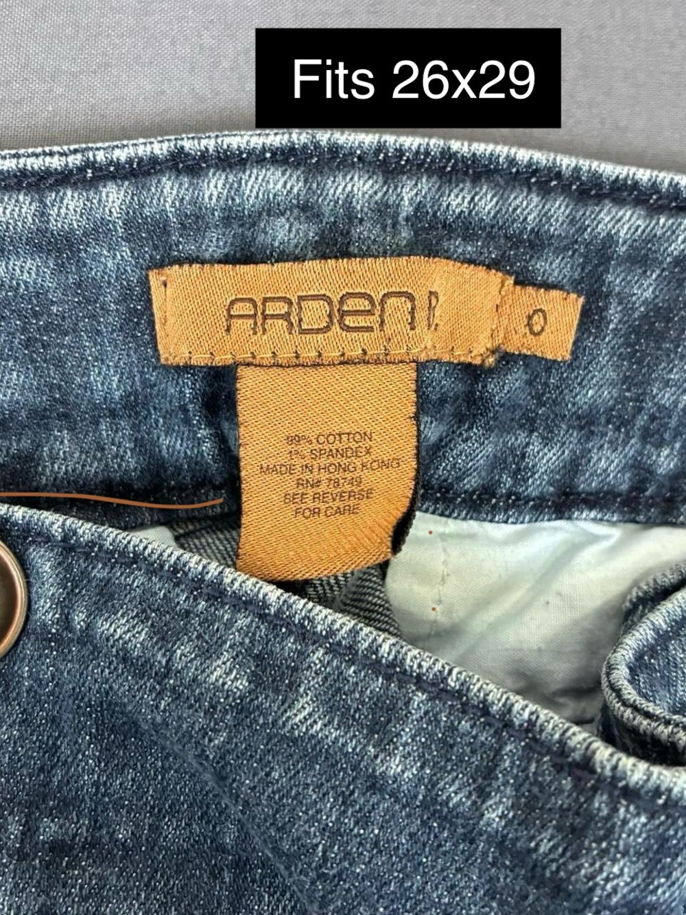 Y2K Arden B Sailor Style Button Low Rise Flare Jeans Women's Size 0 (26x29) - Picture 4 of 8